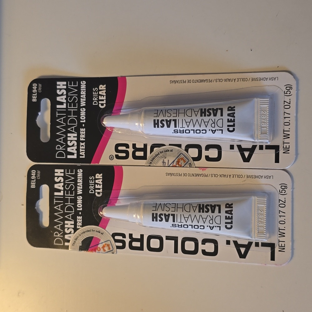 L.A. Colors Bundle 2-Dramati Lash Latex Free Lash Adhesive~Dries Clear